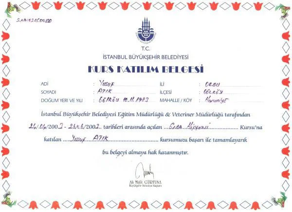 Gıda hijyen sertifikası